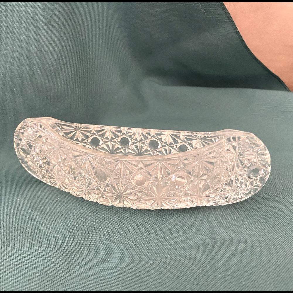 Vintage Fenton Daisy & Button Canoe Candle Holder